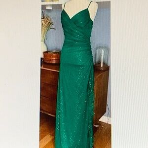 City Triangles Sparkling Green Maxi Dress